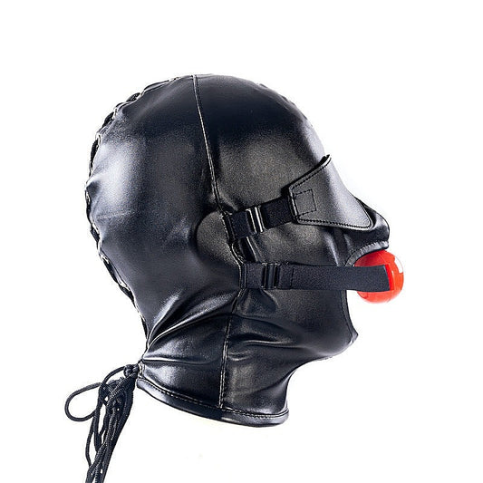 BDSM Play Hood With Blindfold And Mouth Gag by BDStyle