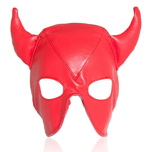 Ox Horn Face Extreme Restraint Bondage Hood by BDStyle