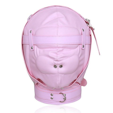 Total Sensory Deprivation Bondage Leather Hood