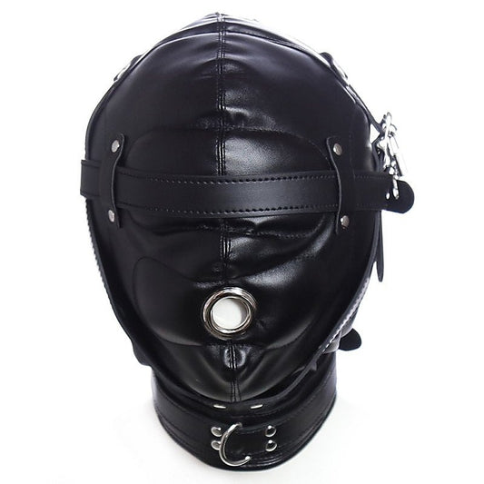 Blindfolded Bondage Hood With Mouth Hole by BDStyle