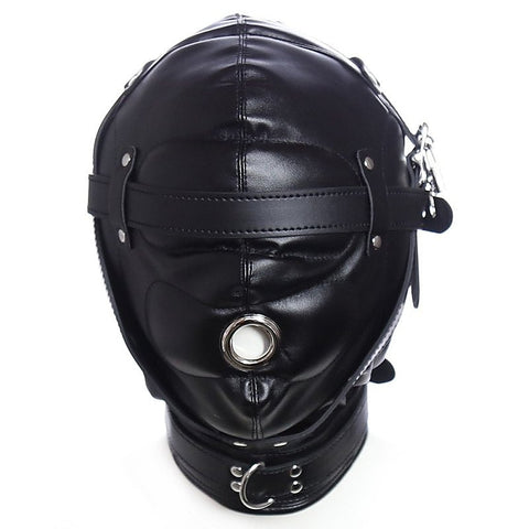 Blindfolded Bondage Hood With Mouth Hole by BDStyle