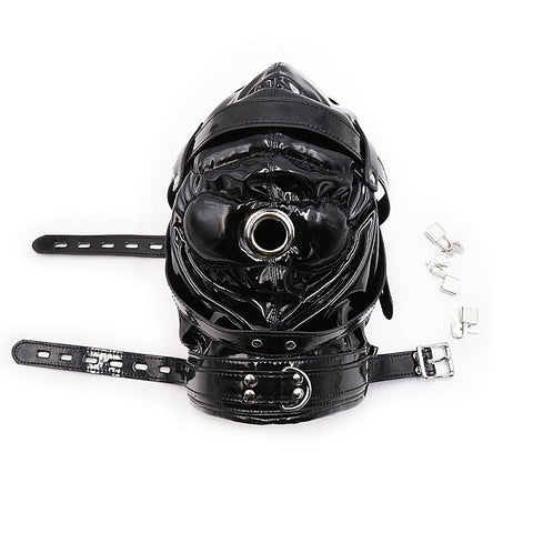 Blindfolded Bondage Hood With Mouth Hole by BDStyle