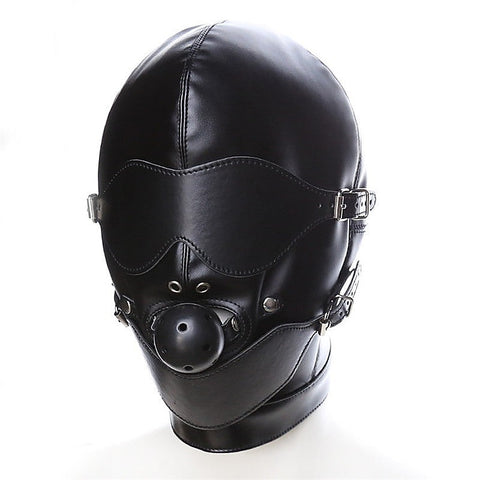 Bondage Mouth Gag Full Gimp Hood by BDStyle
