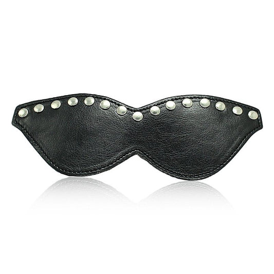 Black Leather Blindfold Mask by BDStyle