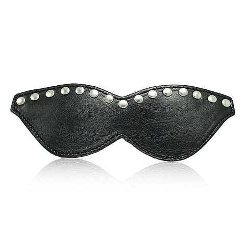 Black Leather Blindfold Mask by BDStyle