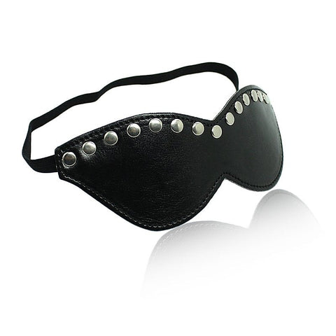 Black Leather Blindfold Mask by BDStyle