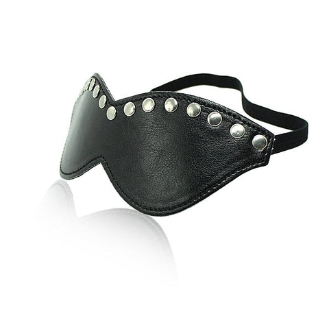 Black Leather Blindfold Mask by BDStyle