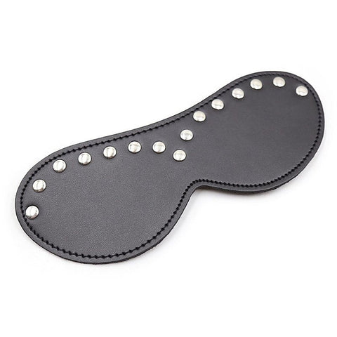 Leather Blindfold Silver Stud by BDStyle