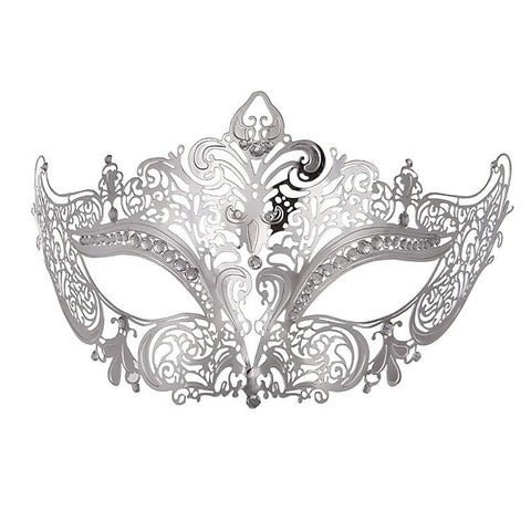 Silver Diamante Metal Mask by BDStyle