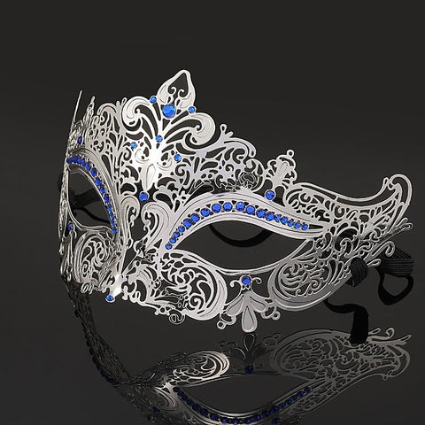 Silver Diamante Metal Mask by BDStyle