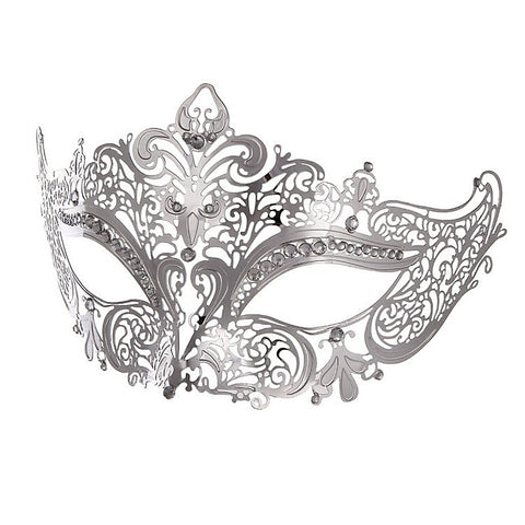 Silver Diamante Metal Mask by BDStyle