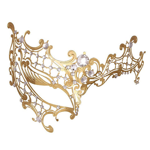 BDSM Play Rhinestone Metal Half Face Mask by BDStyle
