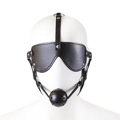 Blindfold With Breathable Ball Gag by BDStyle