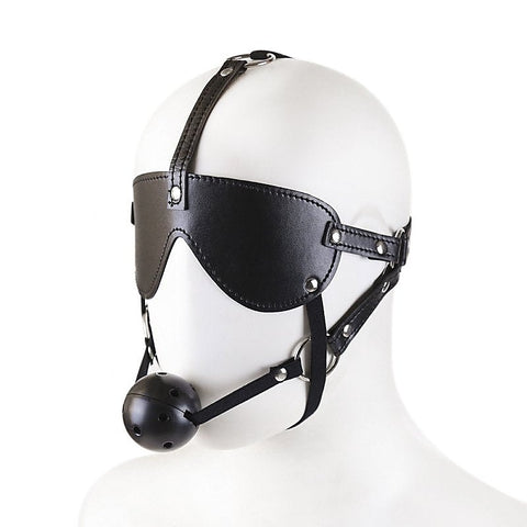 Blindfold With Breathable Ball Gag by BDStyle