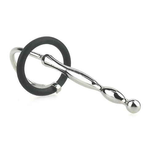 Wavey Quatro Penis Plug With Rubber Glans Ring by BDStyle
