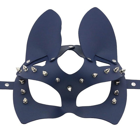 Faux Leather Rivet Spike Mask by BDStyle