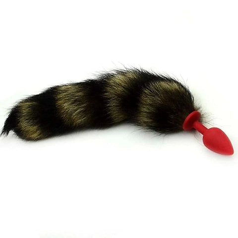 Faux Fox Tail Silicone Butt Plug Blue by BDStyle