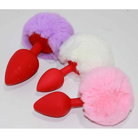 Bunny Faux Tail Silicone Anal Plug Large by BDStyle