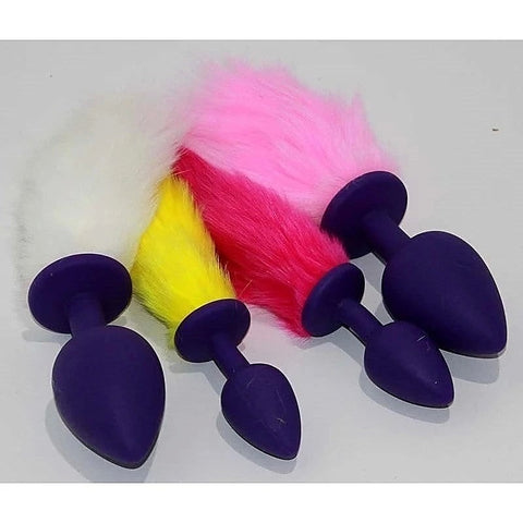 Rabbit Faux Tail Silicone Butt Plug Small by BDStyle