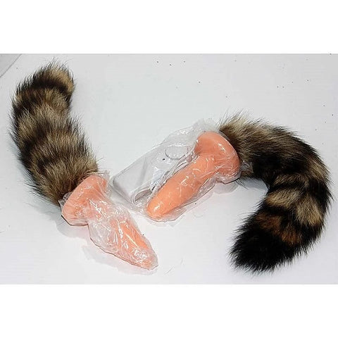 Brown Faux Fox Tail Vibrating Anal Plug by BDStyle
