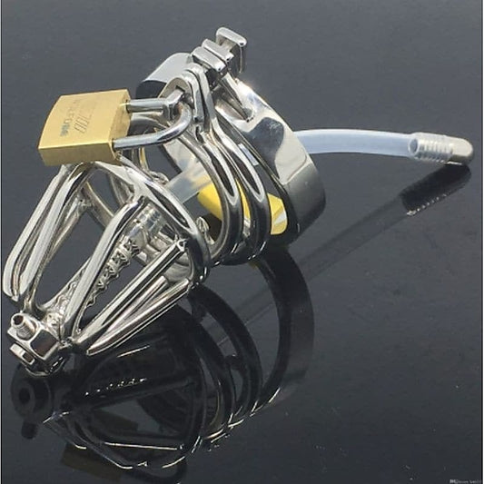 Dual Ringed Pisser Chastity Cage by BDStyle