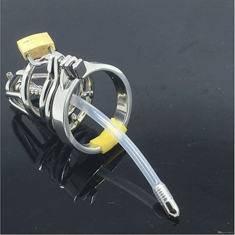 Dual Ringed Pisser Chastity Cage by BDStyle