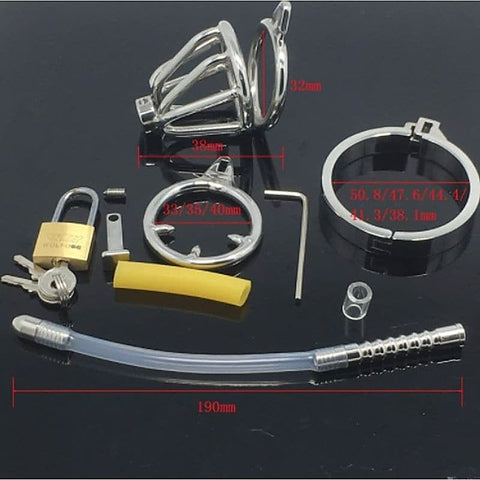 Dual Ringed Pisser Chastity Cage by BDStyle