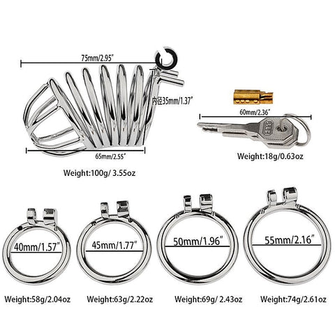 Hoop Cock Cage with Urethral Tube by BDStyle