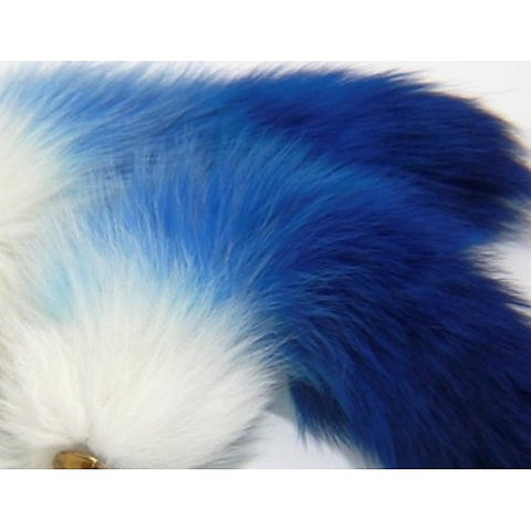 Colourful Faux Fox Tail Gold Butt Plug by BDStyle