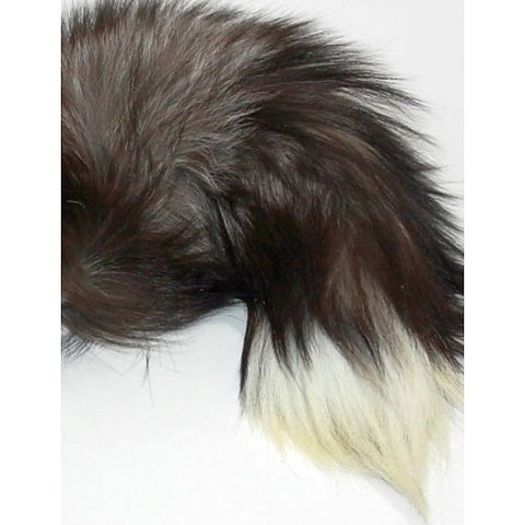 Faux Fox Tail Ribbed Silver Butt Plug by BDStyle