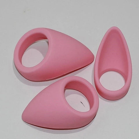 Pink Silicone Tear Drop Cock Ring by BDStyle