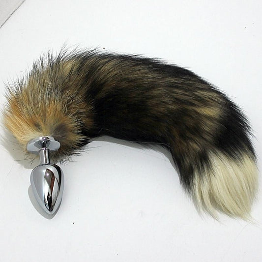 Funky Fox Tail & Metal Anal Plug by BDStyle
