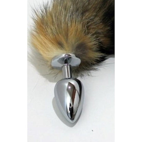 Funky Fox Tail & Metal Anal Plug by BDStyle