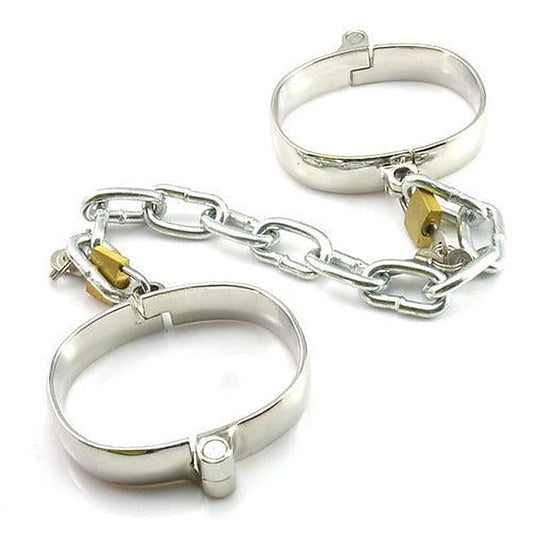 Luxury Dungeon Irons Cuffs With Chain by BDStyle