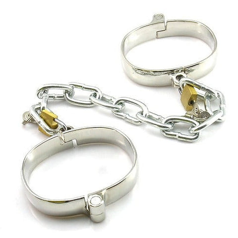 Luxury Dungeon Irons Cuffs With Chain by BDStyle