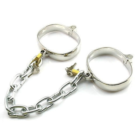 Luxury Dungeon Irons Cuffs With Chain by BDStyle