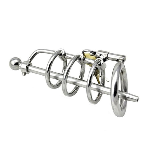 Locking Steel Chastity Plug by BDStyle
