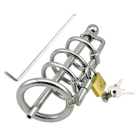 Locking Steel Chastity Plug by BDStyle