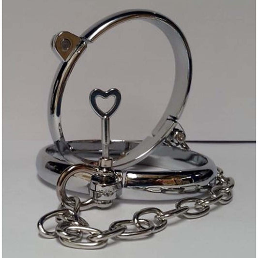 Oval Cold Steel Bondage Cuffs by BDStyle