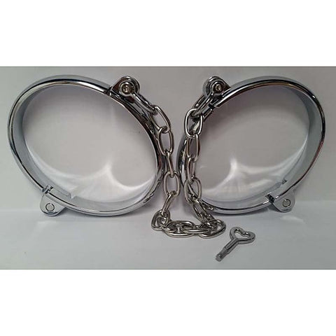 Oval Cold Steel Bondage Cuffs by BDStyle