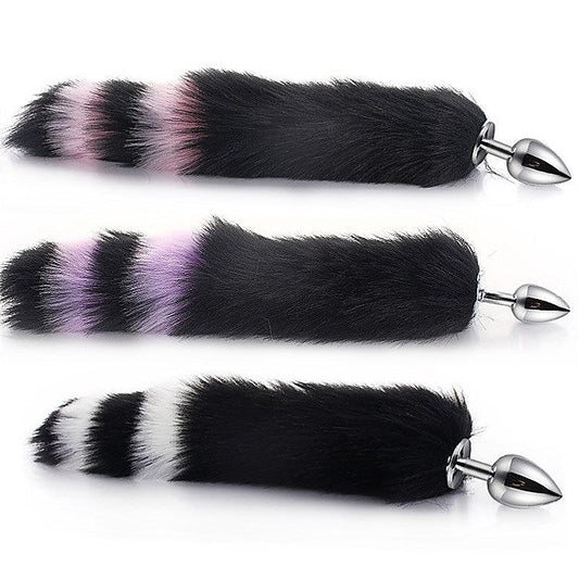 Colorful Fox Tail Metal Anal Plug Medium by BDStyle