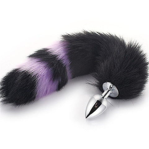 Colorful Fox Tail Metal Anal Plug Medium by BDStyle