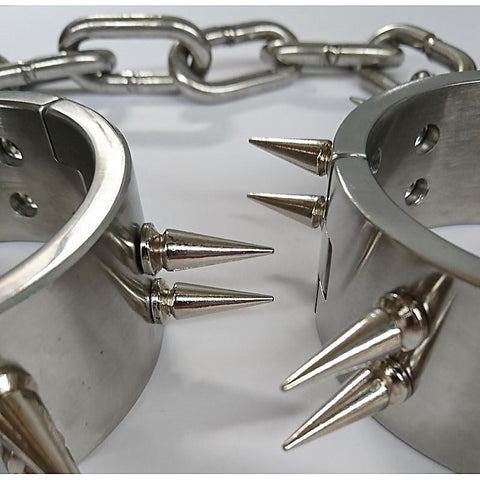 Spiked Steel Ankle Cuffs by BDStyle