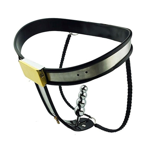 Female Steel Chastity Belt & Plug by BDStyle