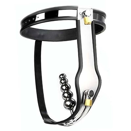 Steel Female Chastity Belt With Plug by BDStyle