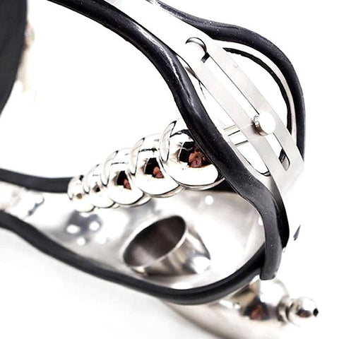 Male Chastity Belt With Urethral Plug by BDStyle