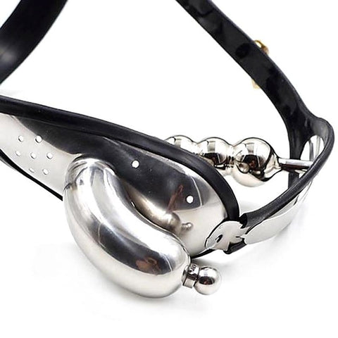Male Chastity Belt With Urethral Plug by BDStyle