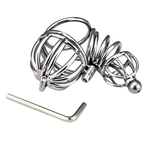 Ultimate Cock and Ball Cage Short with Urethral Sound