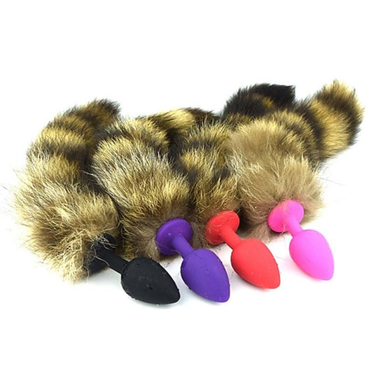 Silicone Butt Plug With Fox Tail Large by BDStyle