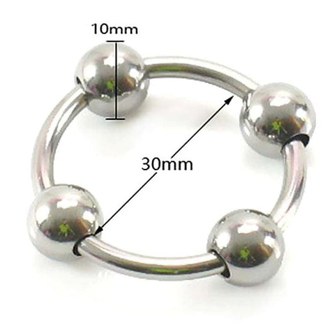 Glans Ring With 4 Balls by BDStyle